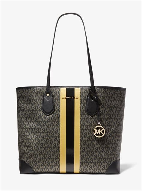 michael kors eva large tote|Michael Kors striped bag.